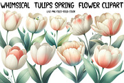 Whimsical Tulips Spring Flower Cli, an Illustration by Designworld (Thumbnail 1 of 4)