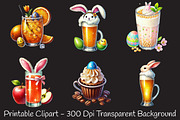 Easter drinks sublimation clipart, an Illustration by RobertsArt (Thumbnail 2 of 7)
