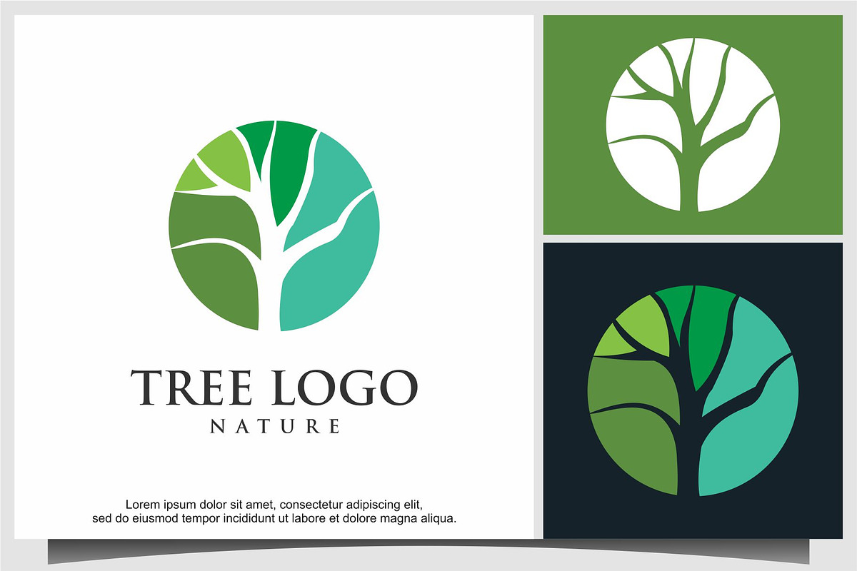 tree logo in circle design, a Branding & Logo Template by ebinta99