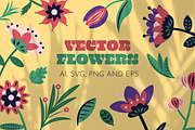 Vector Flower collection, an Illustration by Vera Baeva (Thumbnail 1 of 5)
