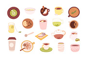 Cups of tea and coffee set, a Food Illustration by Good Studio (Thumbnail 2 of 2)