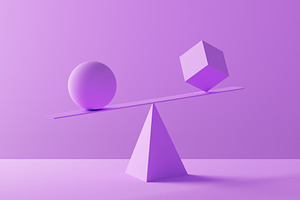 Geometric shapes in perfect balance