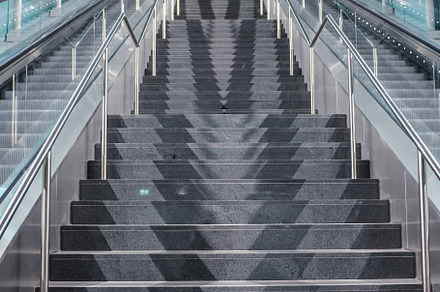 Stairs up in the hall