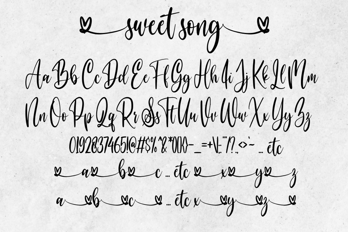 sweet song, a Script Font by NJ Studio (Photo 9 of 10)
