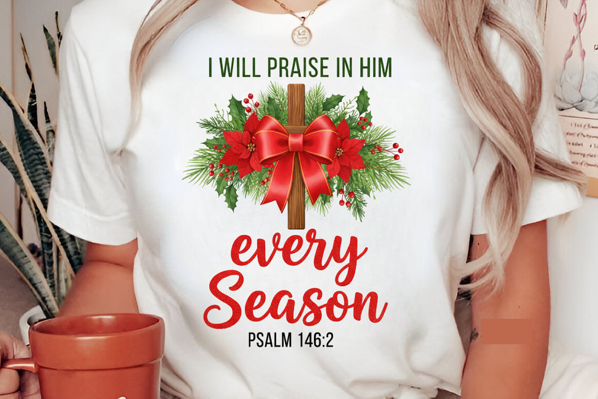 Jesus Christmas Cross, Christmas, an Illustration by Designking (Photo 2 of 5)