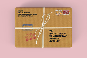 Tied String Kraft Box Mockups