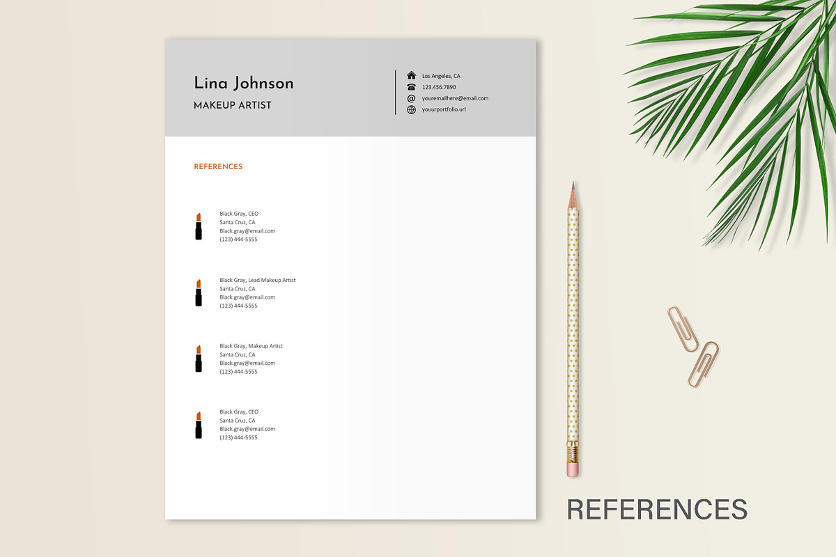 Makeup Artist Resume Template, a Resume Template by Stanin Studio (Photo 6 of 10)