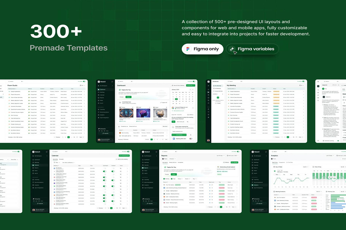 MateX - AI Meeting Assistants UI Kit, an UI Kit Template by Lumina_ui_ux202 (Photo 4 of 7)