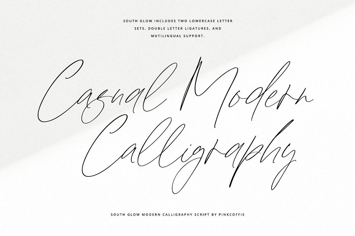 South Glow | Casual Chic Calligraphy, a Script Font by Pink Coffie (Photo 8 of 16)