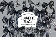 Coquette Black Bow Clipart, an Illustration by TatiMockup (Thumbnail 1 of 3)