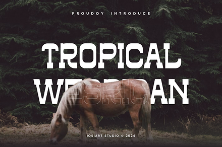Tropical Wesrican - Western Font, a Slab Serif Font by Iqsiart Studio
