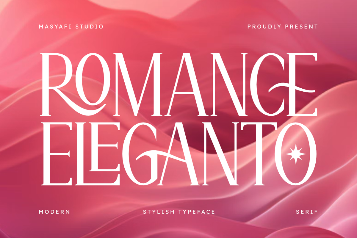 Romance Eleganto - Modern Serif Font, a Serif Font by Masyafi Studio (Photo 1 of 9)