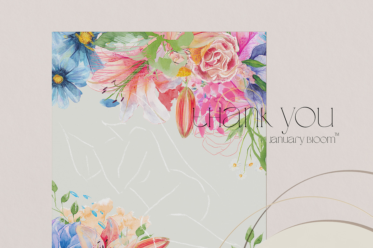Meadow florals & abstract line art, an Illustration by January Bloom (Photo 10 of 11)