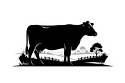 Farm Cow Silhouette Vector Bundle, an Illustration by Designs_River (Thumbnail 24 of 51)
