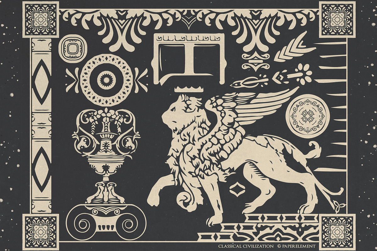 370 Classical Scene-Building Vectors, an Object Illustration by Paper Element (Photo 5 of 17)