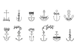 Anchor labels design. Decorative, an Illustration by Valerie Bodnar