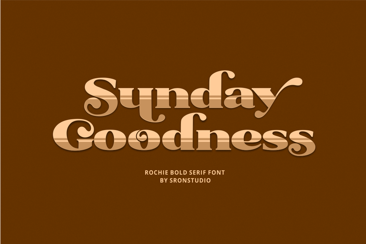 Rochie - Bold Retro Serif Font, a Serif Font by Sronstudio (Photo 9 of 12)