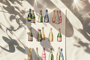 Champagne Party-Watercolor Champagne, a Decorative Illustration by ThaismotaCreativeCo (Thumbnail 3 of 4)