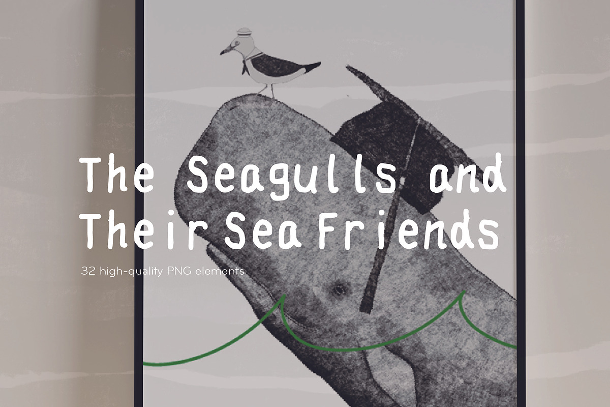 The Seagulls and  Their Sea Friends, an Animal Illustration by Kurakoza (Photo 1 of 18)