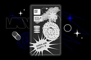 129 Vector Halftone Bitmap Shapes, a Background Graphic by softulka (Thumbnail 15 of 18)