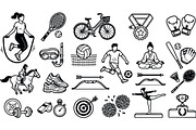 Active Sports Icon Vector Set, an Illustration by designvectx (Thumbnail 2 of 3)