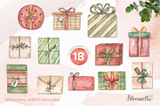 Watercolour Christmas Gifts Presents, an Object Graphic by Bloomella (Thumbnail 6 of 6)