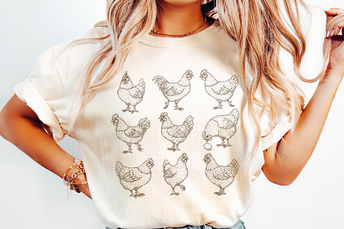 Vintage Chicken Lover PNG, an Illustration by SharpMarketplace (Photo 2 of 9)