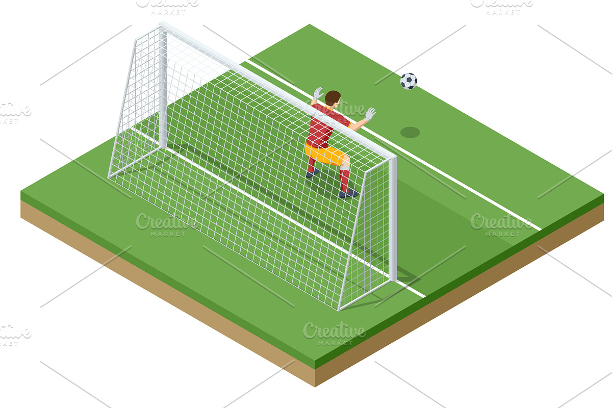 Isometric football goalkeeper, a Sport Illustration by Golden Sikorka