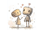 Prompt Robo Love Clipart, a Decorative Illustration by Creative design (Thumbnail 3 of 7)