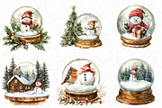 Christmas Snowman Globe Clipart, an Illustration by DreamPrint404 (Thumbnail 5 of 6)