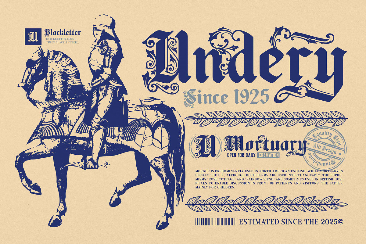 Black Kiyrand Typeface, a Blackletter Font by alit design (Photo 2 of 17)