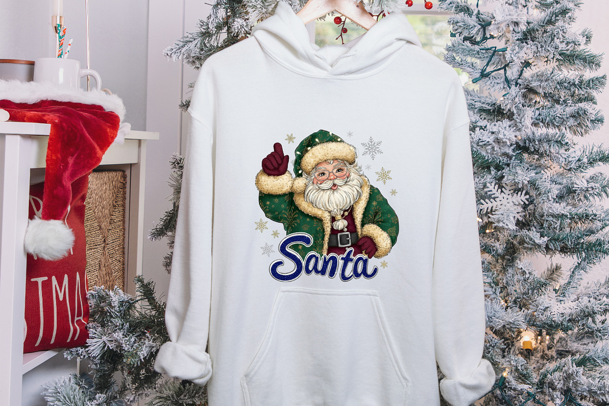 Pink Leopard Glitter Santa PNG, an Illustration by designcity5 (Photo 7 of 8)