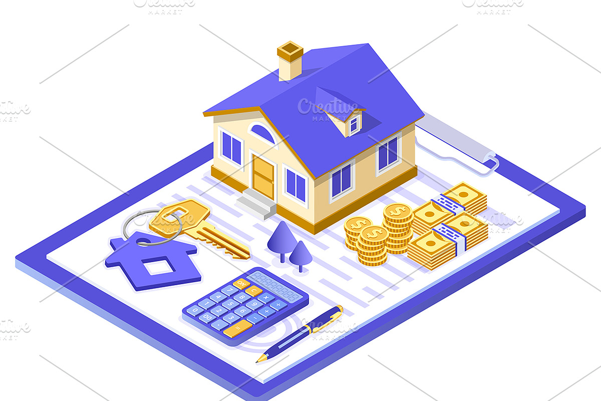 Sale Purchase Mortgage Real Estate, a Finance Illustration by TAlex (Photo 5 of 6)