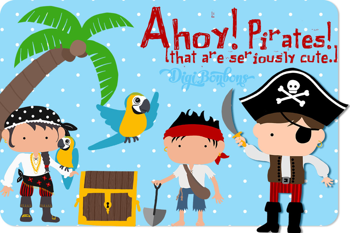 Ahoy, Very Cute Pirates!, an Illustration by Digibonbons (Photo 1 of 2)