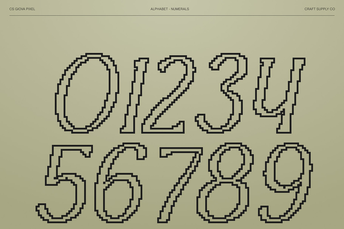 CS Giova Pixel, a Serif Font by Craft Supply Co. (Photo 5 of 8)