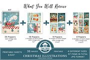 Whimsical Cute Christmas Papers, an Illustration by NiiiNArt (Thumbnail 2 of 8)