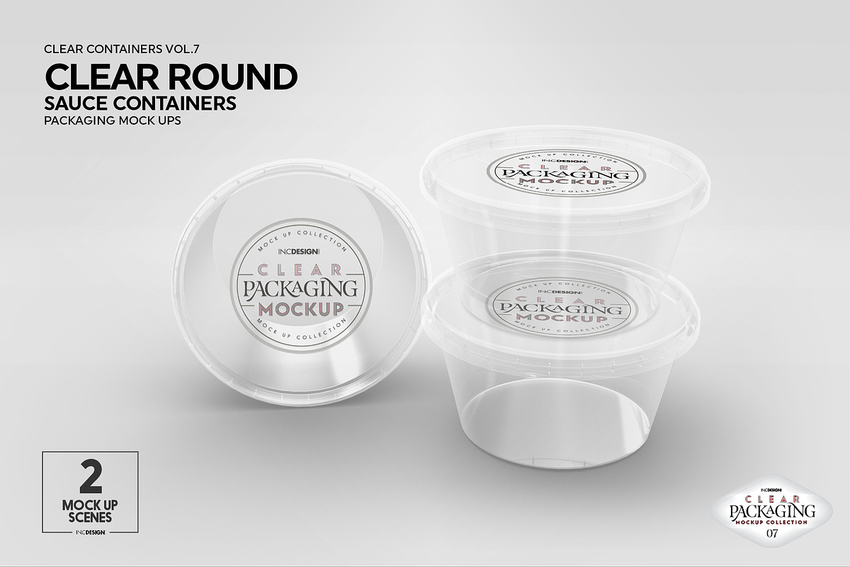07 Clear Container Packaging Mockups, a Cups & Container Mockup by INCDesign (Photo 2 of 28)