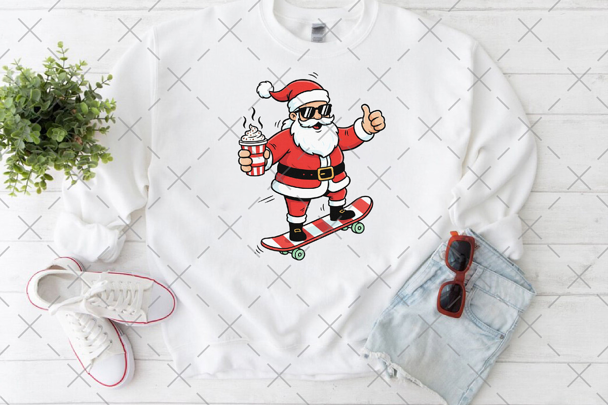 Cool Santa Claus PNG, an Illustration by Craft Nest (Photo 6 of 6)