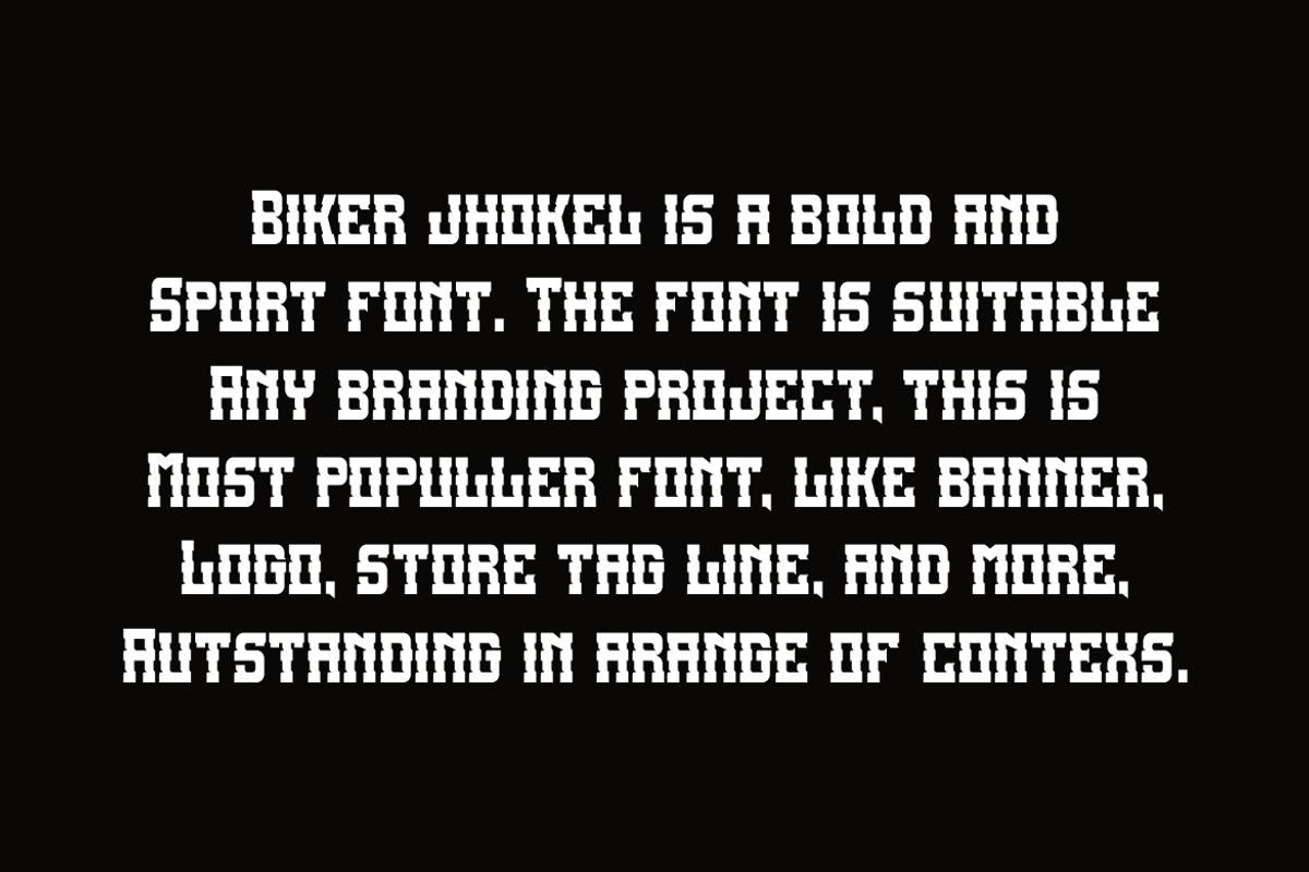 Biker Jhokel Athletics & Basketball, a Slab Serif Font by QR Design Studio (Photo 5 of 7)