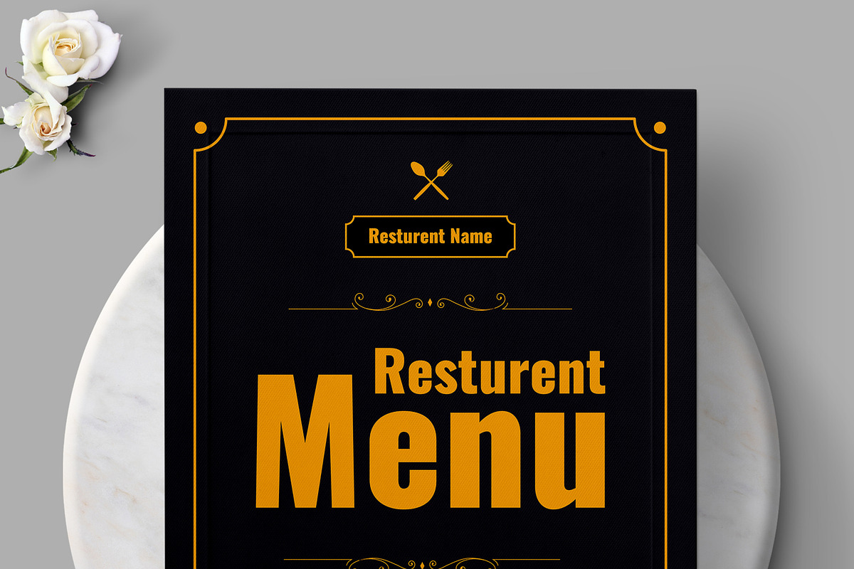 Restaurant Food Menu Layout, a Stationery Template by MightyDesign (Photo 2 of 8)