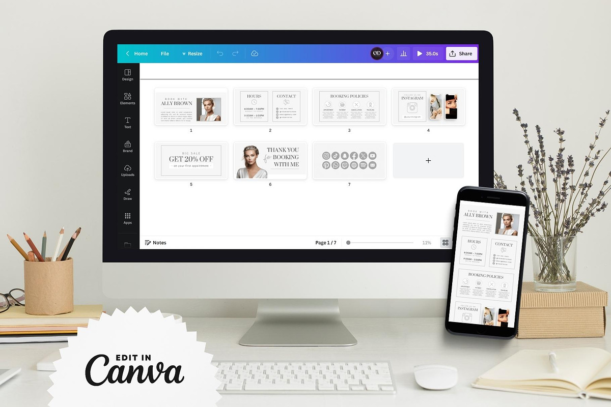 Lash Tech Acuity Scheduling • Canva, a Websites & App Template by OniriqveDesigns (Photo 5 of 8)
