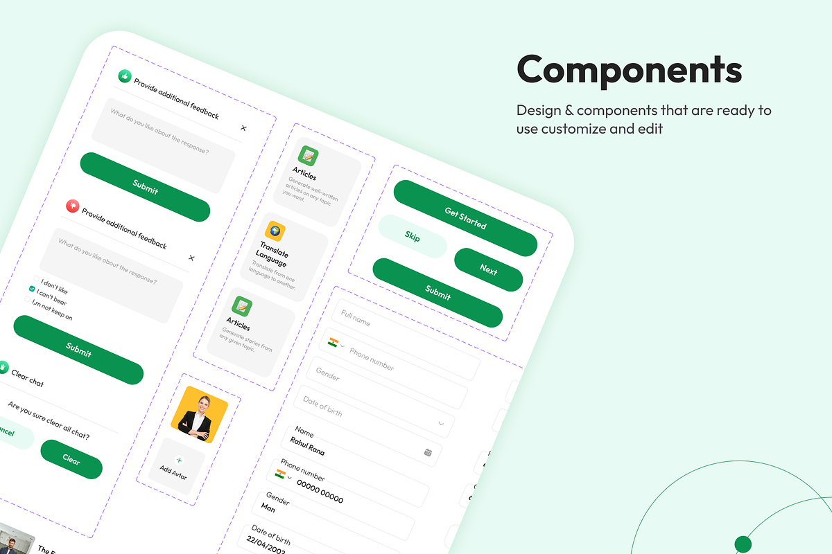 Prime AI App UI Kit, an UI Kit Template by Futurelens (Photo 4 of 6)