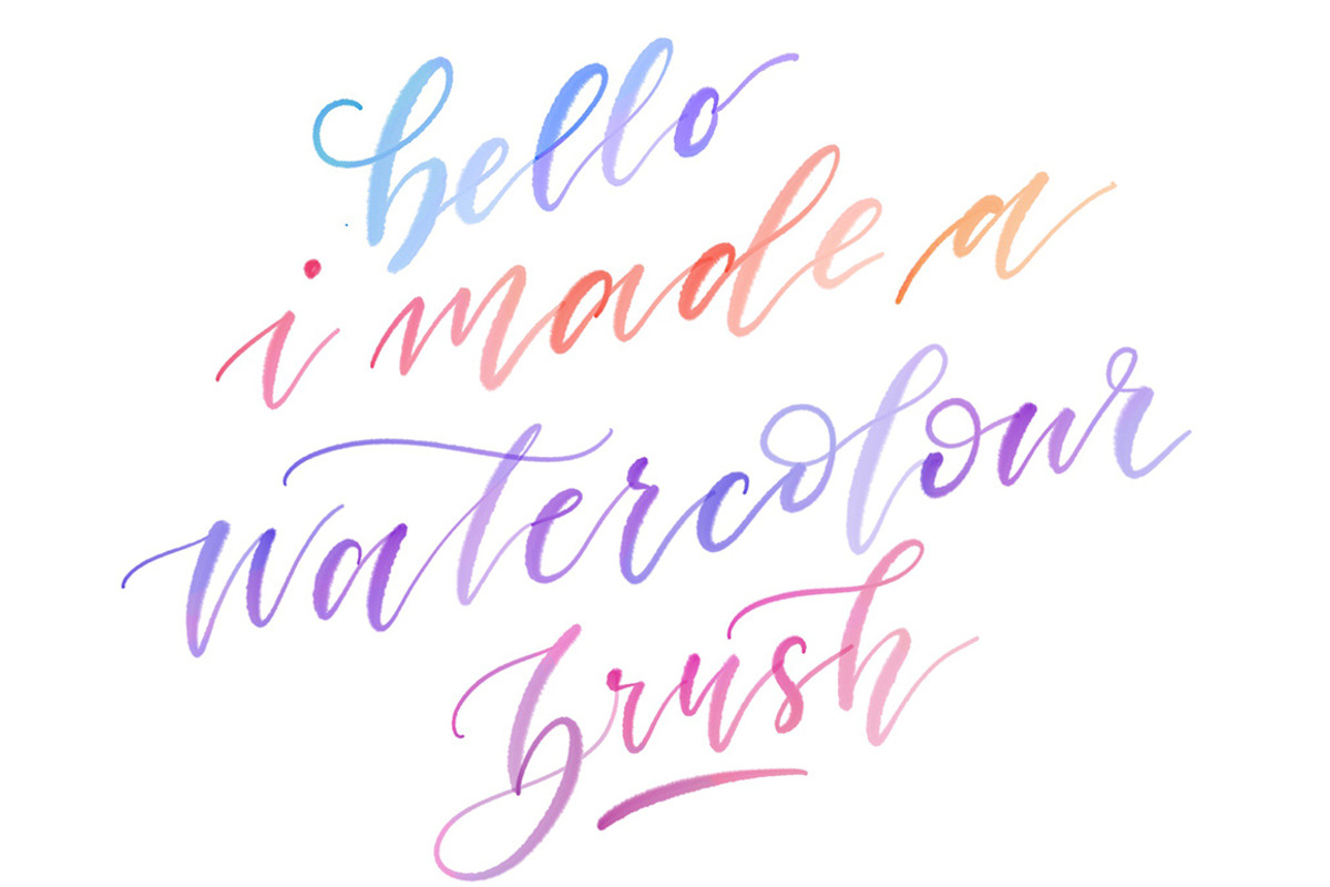 Watercolor Procreate Lettering Brush, a Brush Add-On by The Scratchy Nib (Photo 4 of 7)