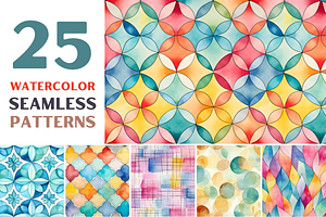 Watercolor Seamless Patterns