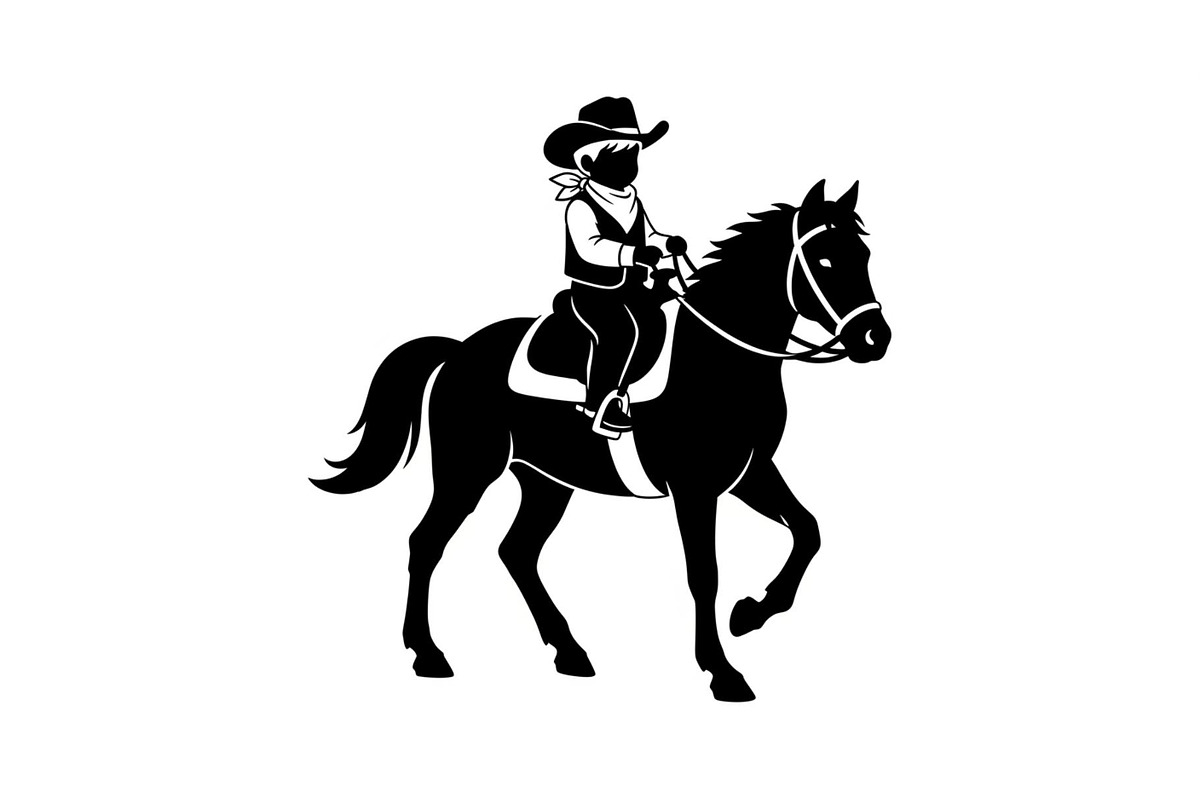 Western Cowboy Horse Silhouette Bund, an Illustration by Designs_River (Photo 11 of 51)