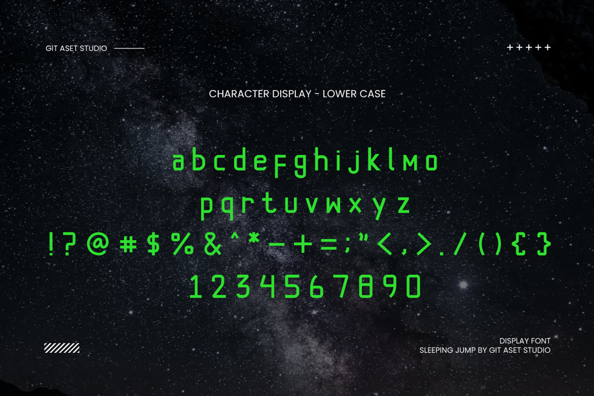 Sleeping Jump Display Font, a Sans Serif Font by gitasetstudio (Photo 6 of 6)