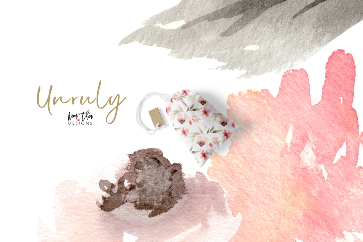 Unruly Watercolor Flowers Set, an Illustration by Kim Thoa Designs (Photo 10 of 11)