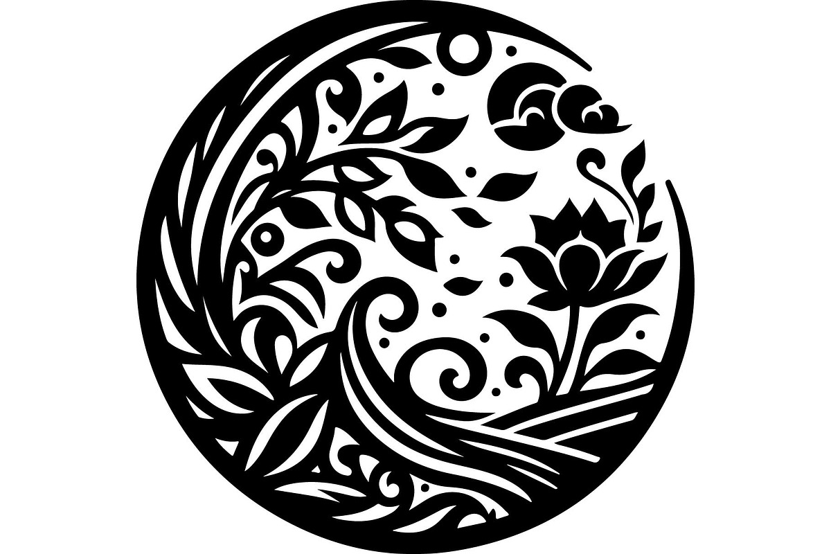 Black Nature & Wildlife Art Bundle, an Object Graphic by Designer_Momina (Photo 11 of 13)