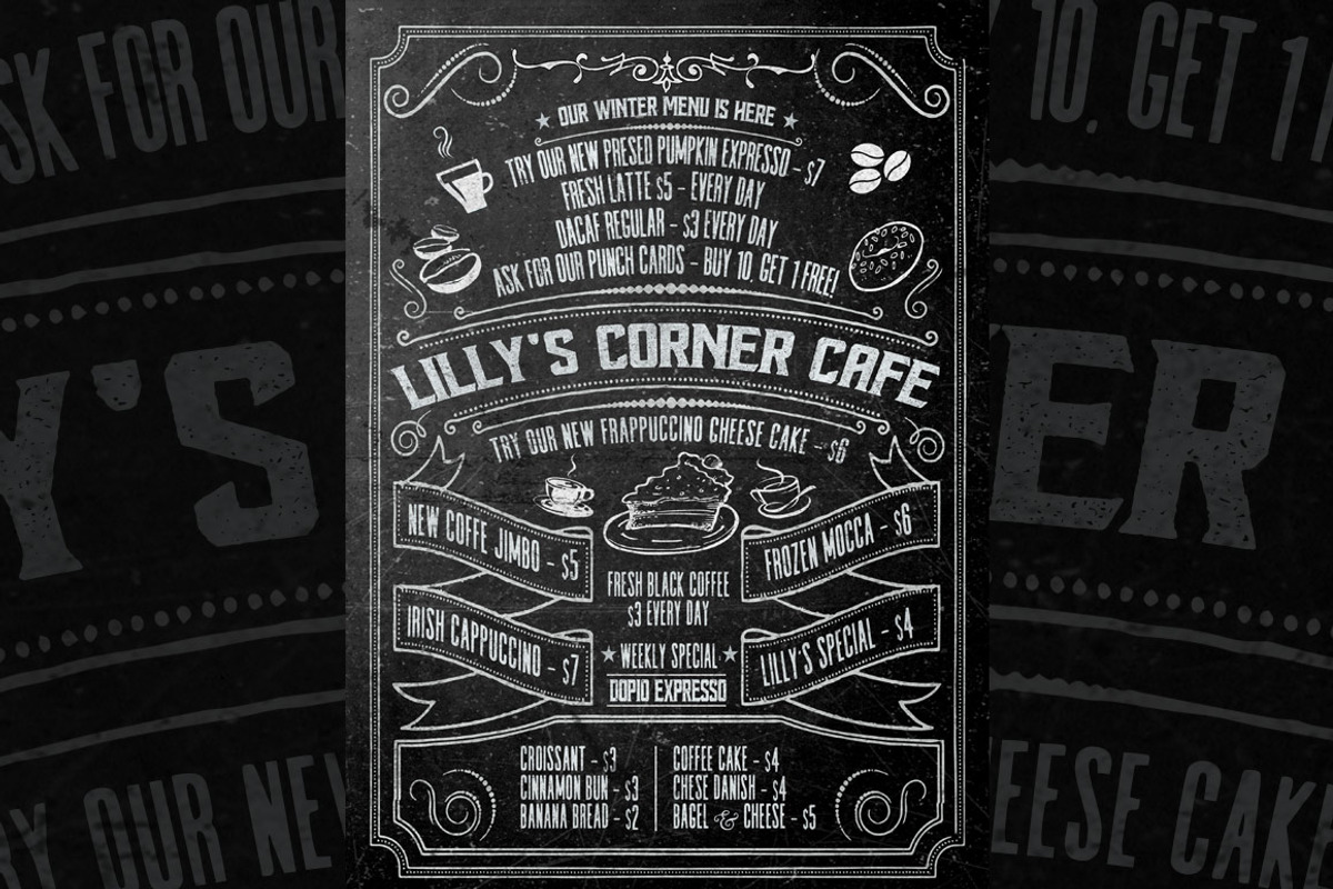 Chalk Poster in 3 Styles, a Flyer Template by the little wonder shop (Photo 3 of 5)