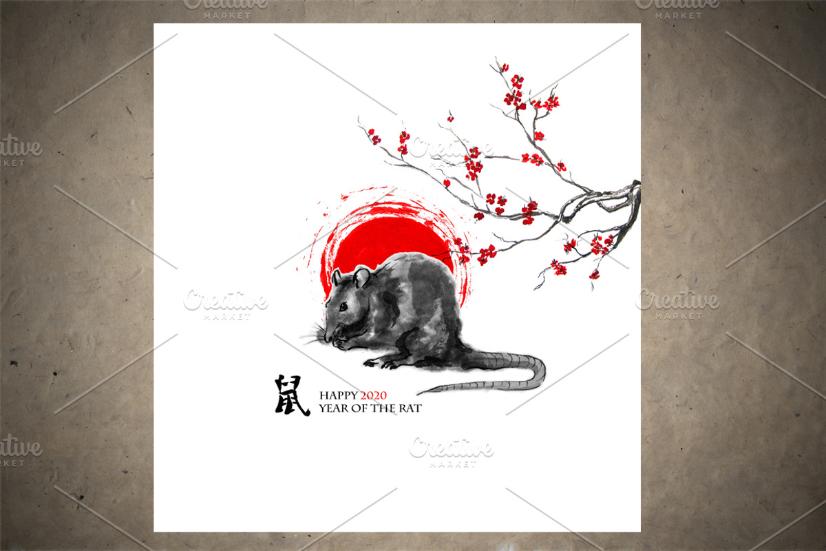 Rats Sumi-e, an Animal Illustration by StabuLaRasa illustration (Photo 7 of 18)